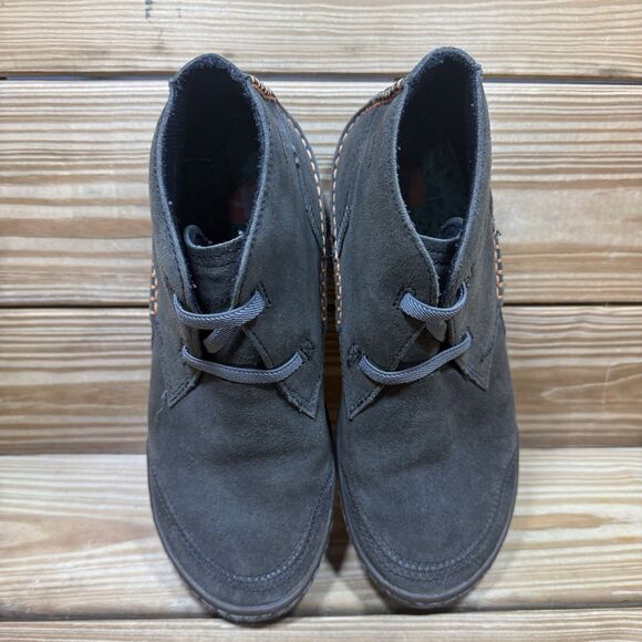 Cushe Men’s 7 Evo Desert Shoes Dark Gray Leather Pull On Ankle Boots - Picture 8 of 10